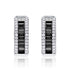 Iced Out 14K White Gold Plated Pave Black Cubic Zirconia Men Women Hoop Earrings